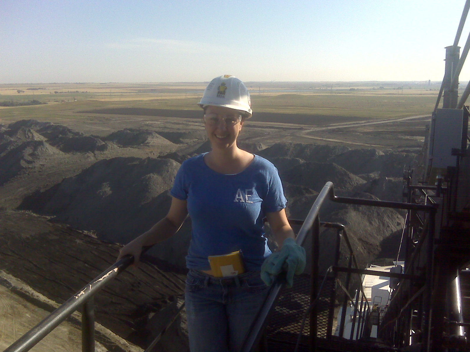 Top view of dragline